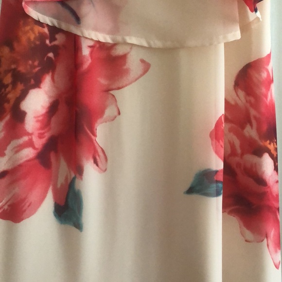 Nordstrom strapless dress with floral print. - Picture 3 of 4